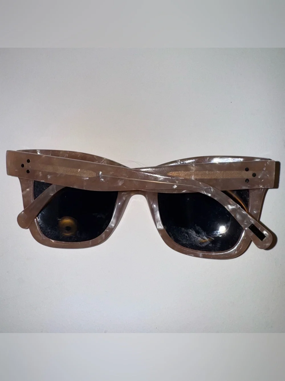 I-SEA Billie Taupe Pink Polarized Sunglasses Retro Round Flair